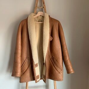 Women's Tan Shearling Jacket